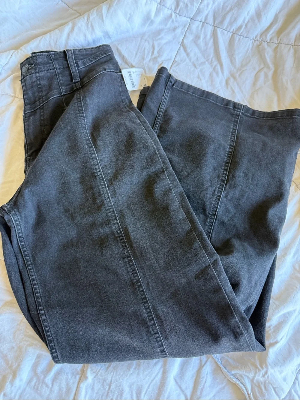 Free People High-Rise Black Flare Jeans - Women